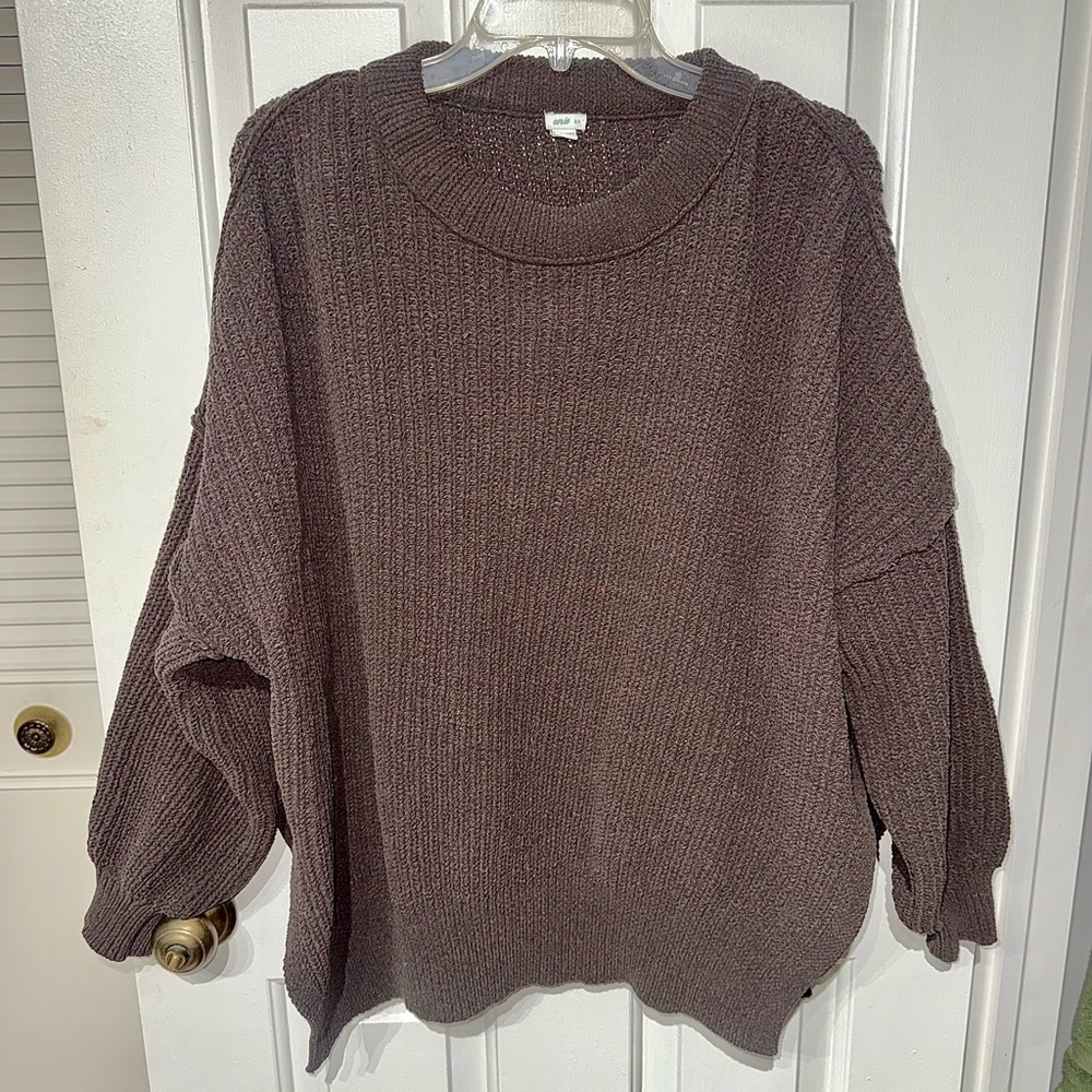 Aerie Oversized Crew Neck Knit Sweater